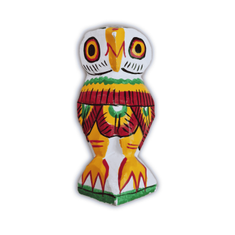 Wooden Designer White  Owl  Doll Small