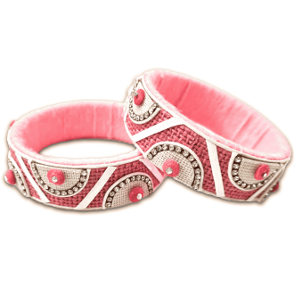 Tranquillity Pink Jute Bangle Set