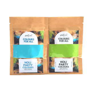 Herbal Petals Holi Turquoise Green Gulal/Colour Combo Pack