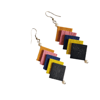 Radiate Love Multicolour Jute Earrings