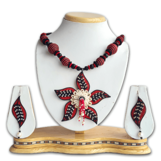 Bloom Jute Necklace Earring Set