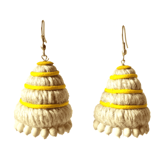 Natural colour jute jhumka big