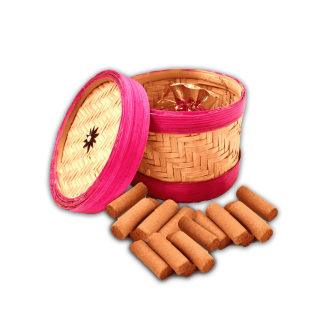 Sandel dhoop Sticks in a storage bamboo box